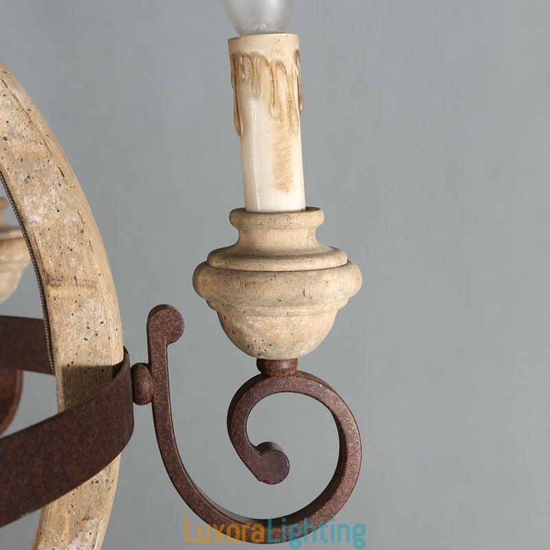 Designer Touch Decorative Wood Pendant Light Nordic Retro Ceiling Light