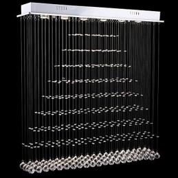 Designer Touch Decorative Rectangle Crystal Pendant Light Ceiling Chandelier Lighting Lamps Fixtures