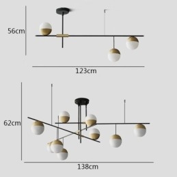 Designer Touch Decorative Glass Ball Chandelier Ceiling Light