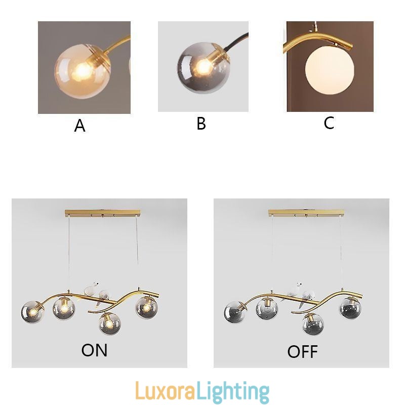 Designer Touch Decorative Modern Minimalist Branch Pendant Light 4 Lamp Light