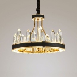 Designer Touch Decorative Modern Crystal Pendant Light Circle Crystal Ceiling Light