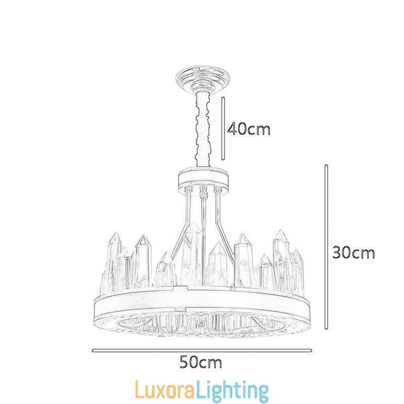 Designer Touch Decorative Modern Crystal Pendant Light Circle Crystal Ceiling Light