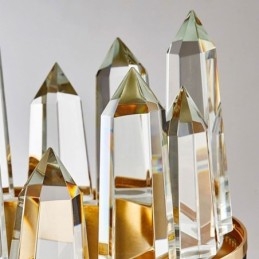 Designer Touch Decorative Modern Crystal Pendant Light Circle Crystal Ceiling Light