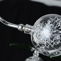 Designer Touch Decorative Chandelier 6 Light Country Aluminum Glass Chrome