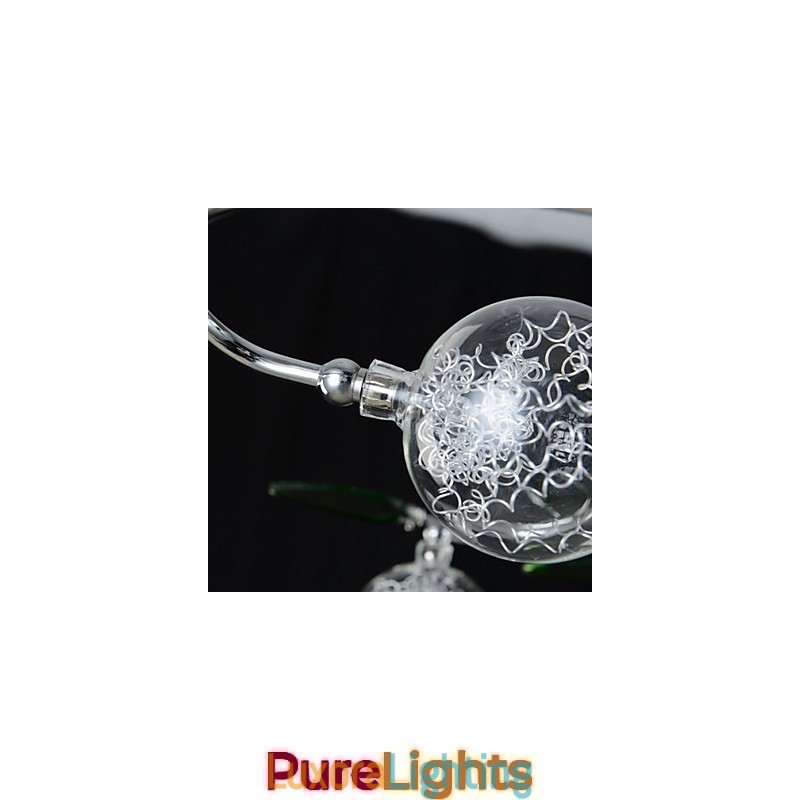 Designer Touch Decorative Chandelier 6 Light Country Aluminum Glass Chrome