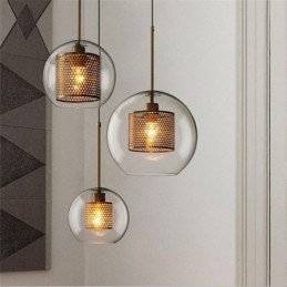 Designer Touch Decorative Minimalist Glass Cluster Pendant Light 3 Light Ceiling Light Island