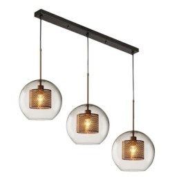 Designer Touch Decorative Minimalist Glass Cluster Pendant Light 3 Light Ceiling Light Island
