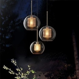 Designer Touch Decorative Minimalist Glass Cluster Pendant Light 3 Light Ceiling Light Island