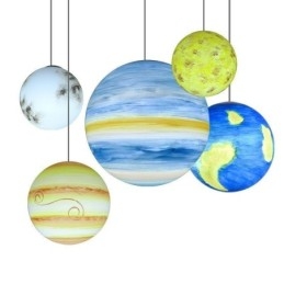 Designer Touch Decorative Nordic Planet Design Pendant Lamp Unique Solar System Planets Chandelier
