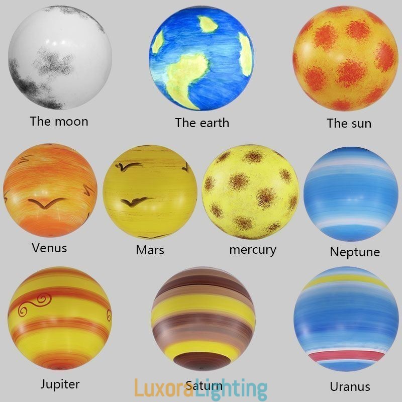 Designer Touch Decorative Nordic Planet Design Pendant Lamp Unique Solar System Planets Chandelier