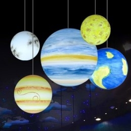 Designer Touch Decorative Nordic Planet Design Pendant Lamp Unique Solar System Planets Chandelier