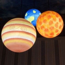 Designer Touch Decorative Nordic Planet Design Pendant Lamp Unique Solar System Planets Chandelier
