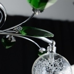 Designer Touch Decorative Chandelier 6 Light Country Aluminum Glass Chrome