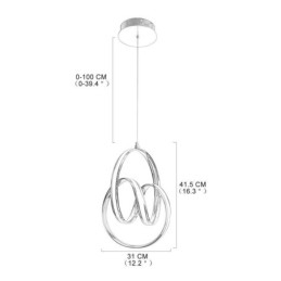 Designer Touch Decorative Modern Minimalist Pendant Lamp Unique Circular Twist Light Fixture Island