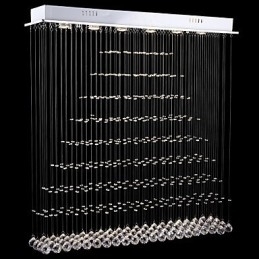 Designer Touch Decorative Rectangle Crystal Pendant Light Ceiling Chandelier Lighting Lamps Fixtures