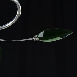 Designer Touch Decorative Chandelier 6 Light Country Aluminum Glass Chrome