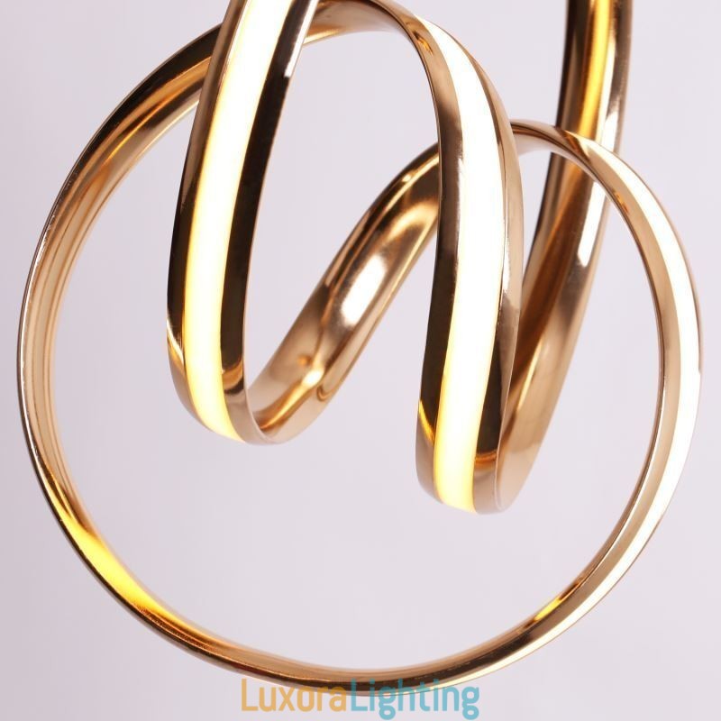 Designer Touch Decorative Modern Minimalist Pendant Lamp Unique Circular Twist Light Fixture Island