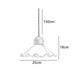 Designer Touch Decorative Modern Lace Glass Pendant Light Single Head Pendant Lamp