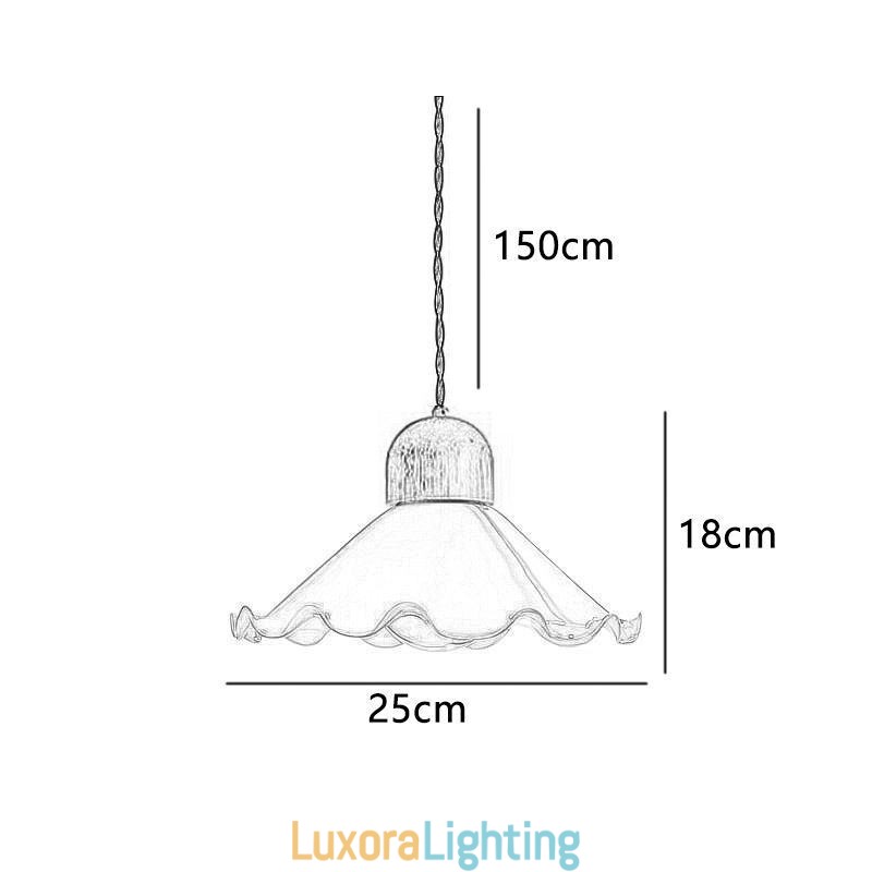 Designer Touch Decorative Modern Lace Glass Pendant Light Single Head Pendant Lamp