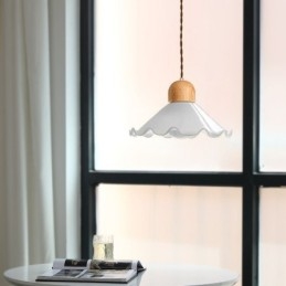 Designer Touch Decorative Modern Lace Glass Pendant Light Single Head Pendant Lamp