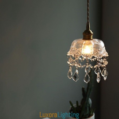 Designer Touch Decorative Elegant Glass Pendant Light Single Head Mini Pendant Light