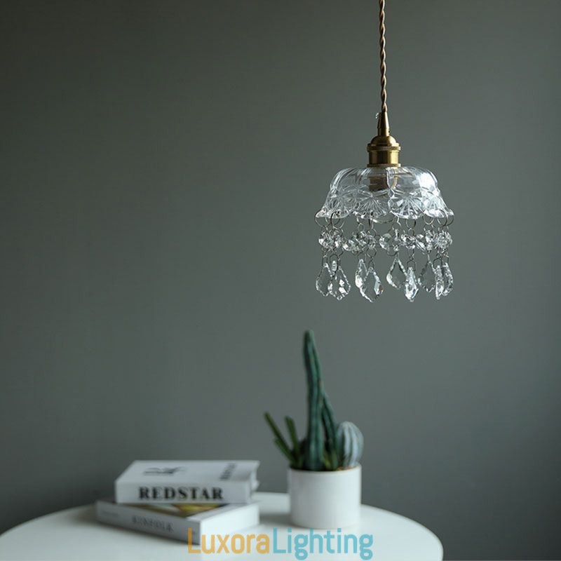 Designer Touch Decorative Elegant Glass Pendant Light Single Head Mini Pendant Light