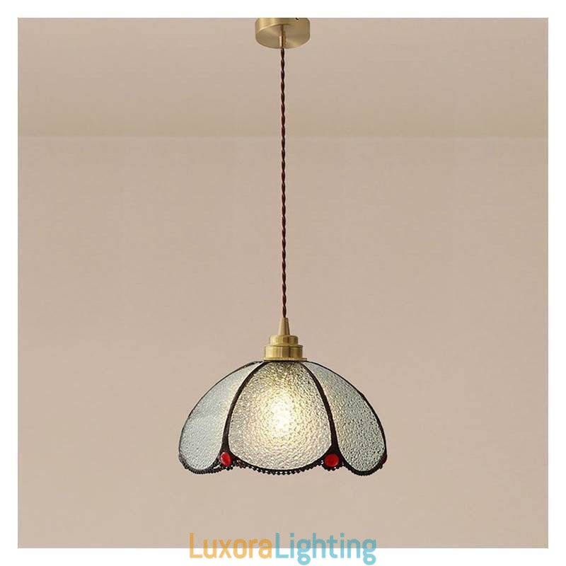 Designer Touch Decorative Minimalist Petal Glass Pendant Light Single Head Glass Pendant Lamp