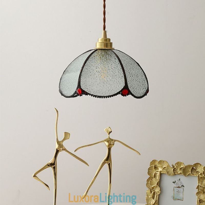 Designer Touch Decorative Minimalist Petal Glass Pendant Light Single Head Glass Pendant Lamp