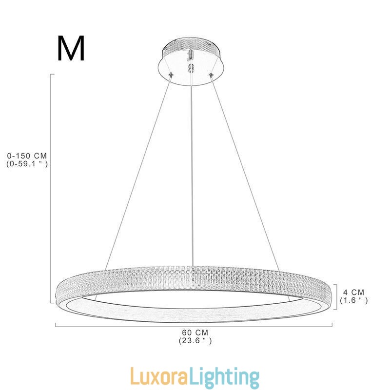 Designer Touch Decorative Ring Pendant Lamp Minimalist Acrylic Light Fixture