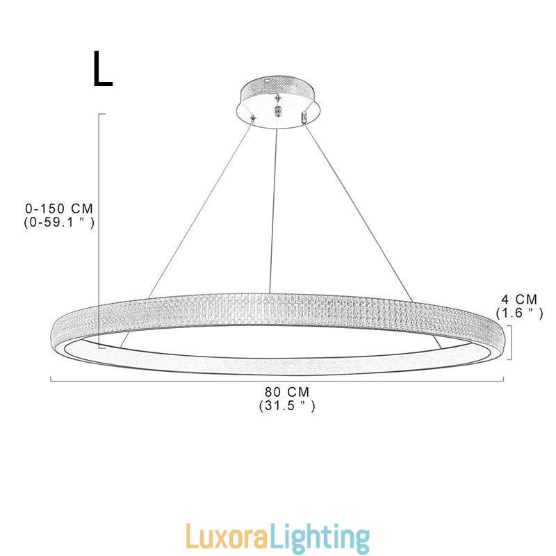 Designer Touch Decorative Ring Pendant Lamp Minimalist Acrylic Light Fixture