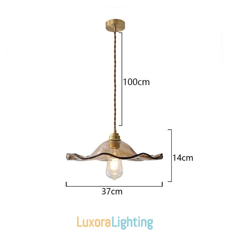 Designer Touch Decorative Lotus Leaf Glass Pendant Light Creative Light Fixture