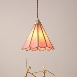 Designer Touch Decorative Japanese Style Glass Pendant Light Retro Petal Light Fixture