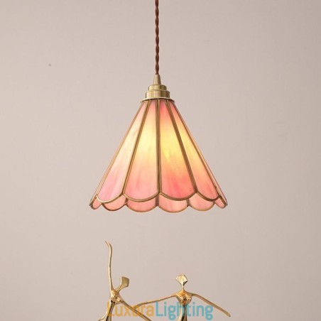 Designer Touch Decorative Japanese Style Glass Pendant Light Retro Petal Light Fixture