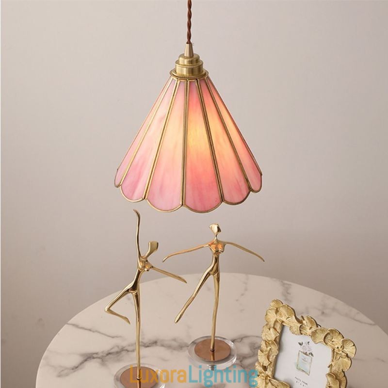 Designer Touch Decorative Japanese Style Glass Pendant Light Retro Petal Light Fixture