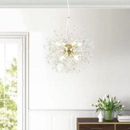 Designer Touch Decorative Dandelion Crystal Pendant Light Elegant Chandelier
