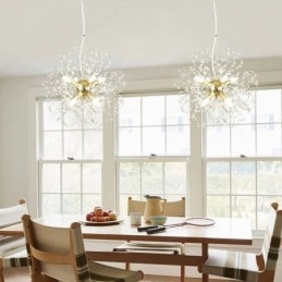 Designer Touch Decorative Dandelion Crystal Pendant Light Elegant Chandelier