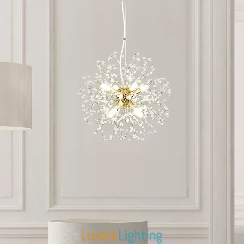 Designer Touch Decorative Dandelion Crystal Pendant Light Elegant Chandelier
