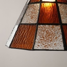 Designer Touch Decorative Retro Lattice Glass Pendant Lamp Japanese Style Lighting