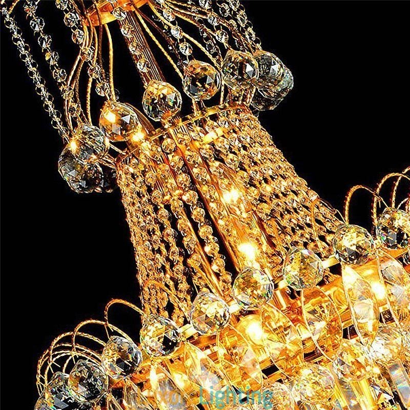 Designer Touch Decorative European Long Pendant Crystal Chandelier