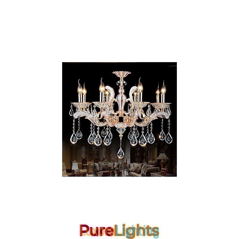 Designer Touch Decorative European Style luxury Candle Crystal Pendant Zinc Alloy lamps