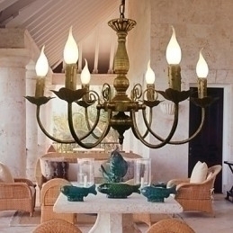 Designer Touch Decorative Electroplated Metal Chandelier