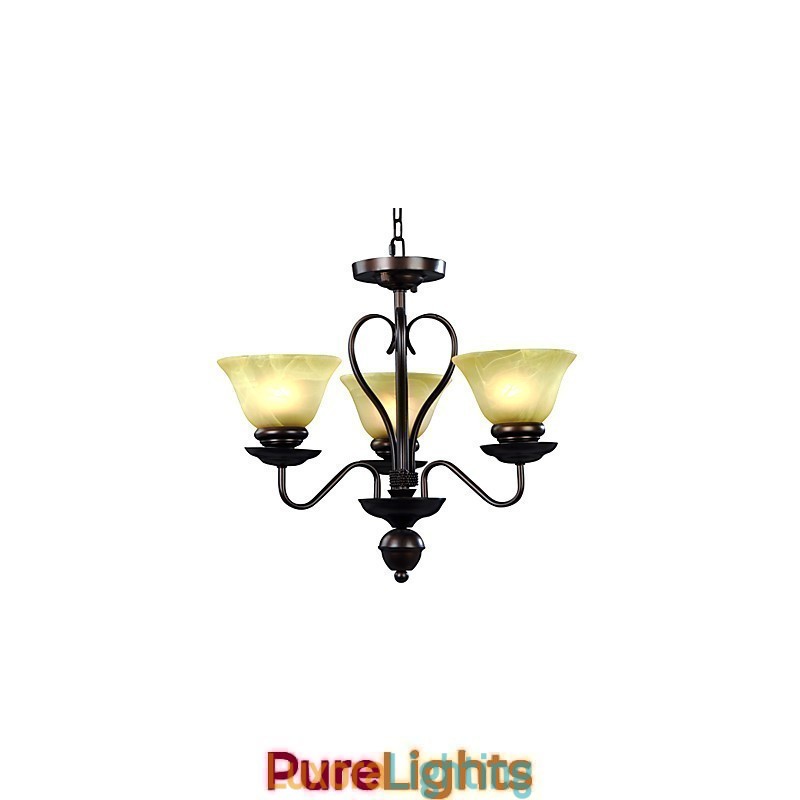 Designer Touch Decorative 3 light Glass Chandelier