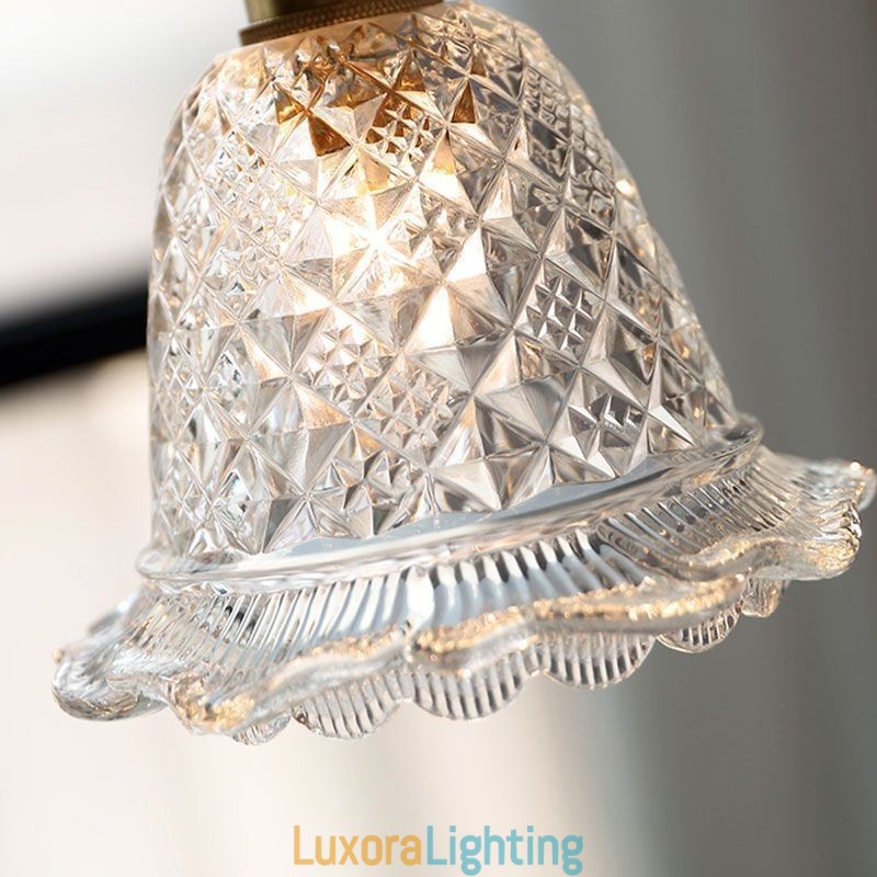 Designer Touch Decorative Modern Flower Glass Pendant Light 1 Light Light Fixture