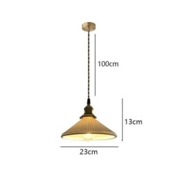 Designer Touch Decorative Japanese Style Ceramics Pendant Light Retro Pleated Pendant Lamp
