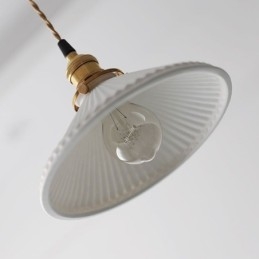 Designer Touch Decorative Japanese Style Ceramics Pendant Light Retro Pleated Pendant Lamp
