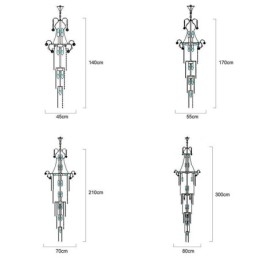 Designer Touch Decorative Elegant Long Pendant Crystal Chandelier