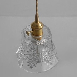Designer Touch Decorative Flower Pendant Lamp Minimalist Glass Light Fixture