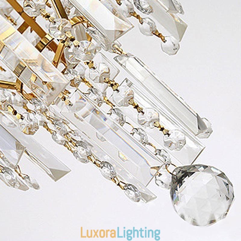 Designer Touch Decorative Modern Elegant Crystal Pendant Light Conical Chandelier
