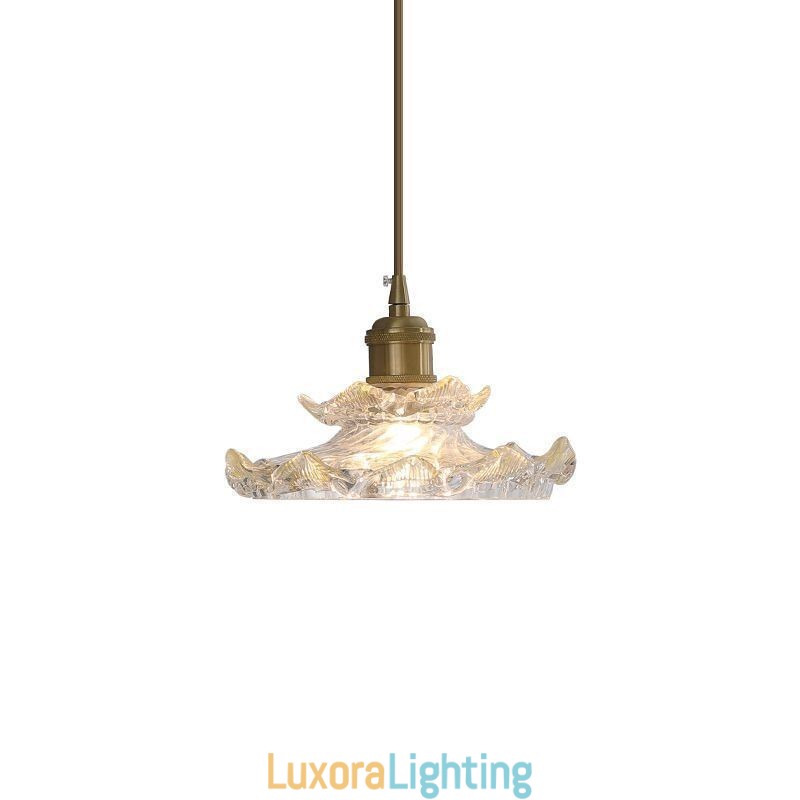 Designer Touch Decorative Japanese Style Glass Pendant Light Lotus Glass Pendant Lamp