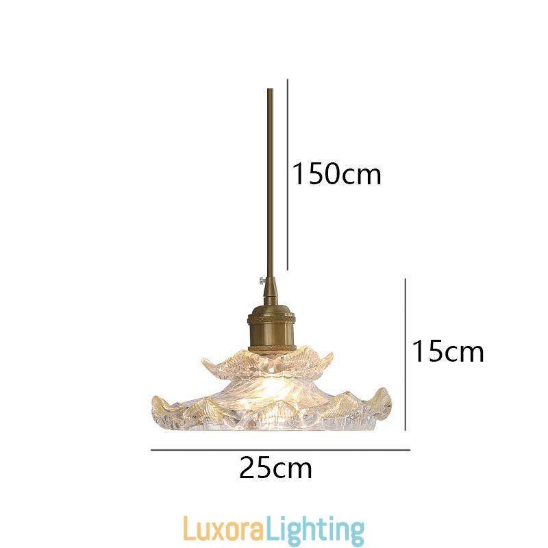 Designer Touch Decorative Japanese Style Glass Pendant Light Lotus Glass Pendant Lamp
